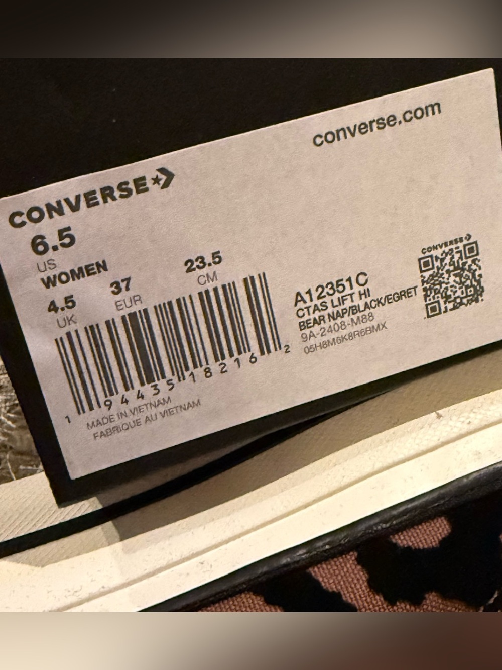 Converse Chuck Taylor Lift High Top Platform Sneaker Bear Nap - Picture 13 of 14